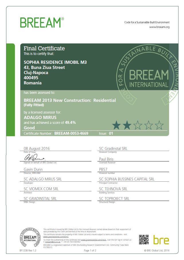 Certificare BREEAM M3 - 1